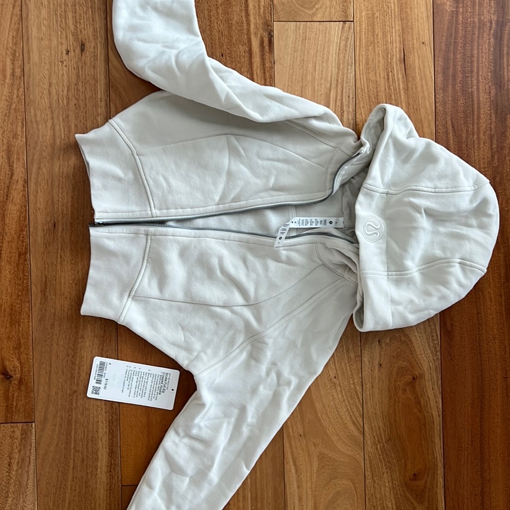 Lululemon scuba full zip cropped hoodie size 4